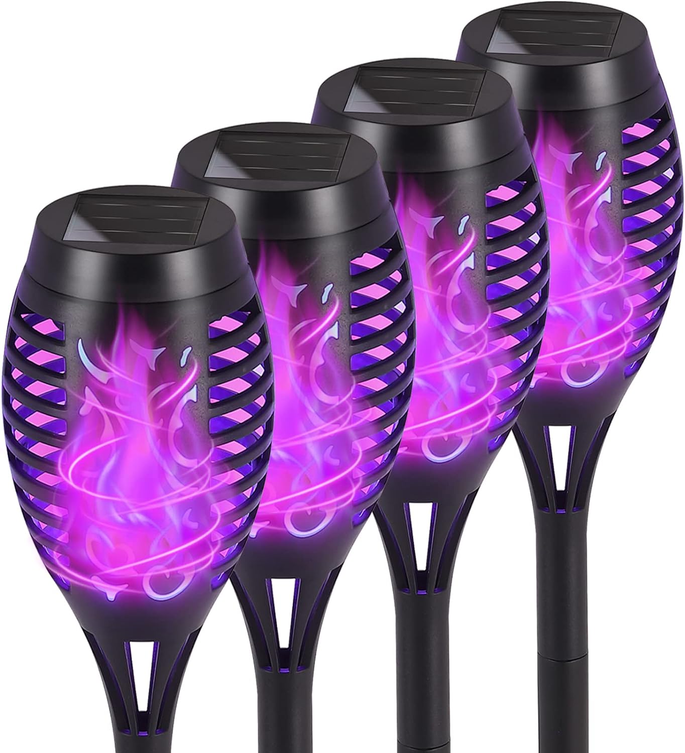 Upgraded Solar Outdoor Lights, 4 Pack Solar Torches Lights with