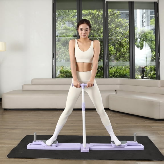 Upgraded Split Pilates Reformer Board - Foldable Pilates Board with Resistance Bands & Handrail, Multifunctional Rebound Abdominal Board Ab Trainer, Pilates Machine Full Body Workout at Home