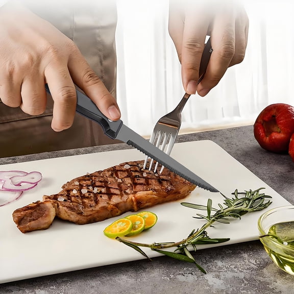 Upgraded Stainless Steel Super Serrated Western Knife Camping Steak Knife H