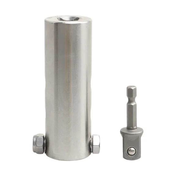 Upgraded Stainless Steel Trailer Jack Electric Drill Adapter with a 1/2 in Socket Adapter Bit Compatible with 1 Inch Jack Drive Shaft