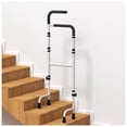 thumbnail image 1 of SAFH Stair Climbing Assist Cane, Height Adjustable with Anti-Slip Handle & Stabilizing Feet, 300lbs Capacity for Seniors, Post-Surgery, Standard Steps, 1 of 8
