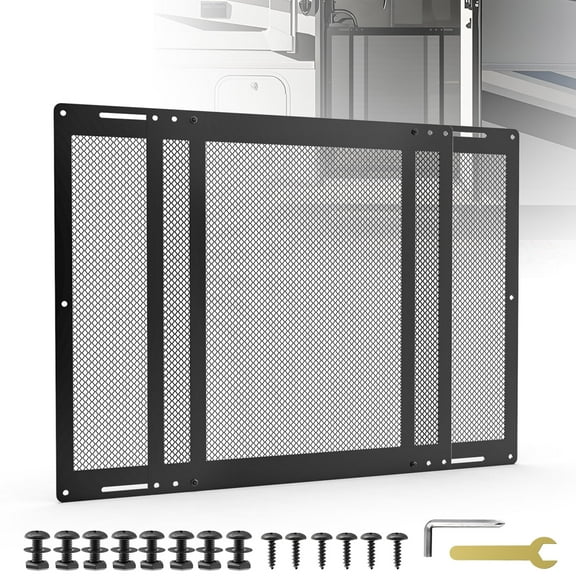 Upgraded Steel RV Screen Door Protector Grille - Lightweight (1.5kg) Adjustable Guard for Dogs, Fits Door Width 18.11"–31.5", Perfect for RV, Camper