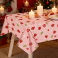 thumbnail image 1 of Upgraded Strawberry Tablecloth Birthday Decoration Strawberry Themed Party Decoration Disposable Tablecloth T, 1 of 7