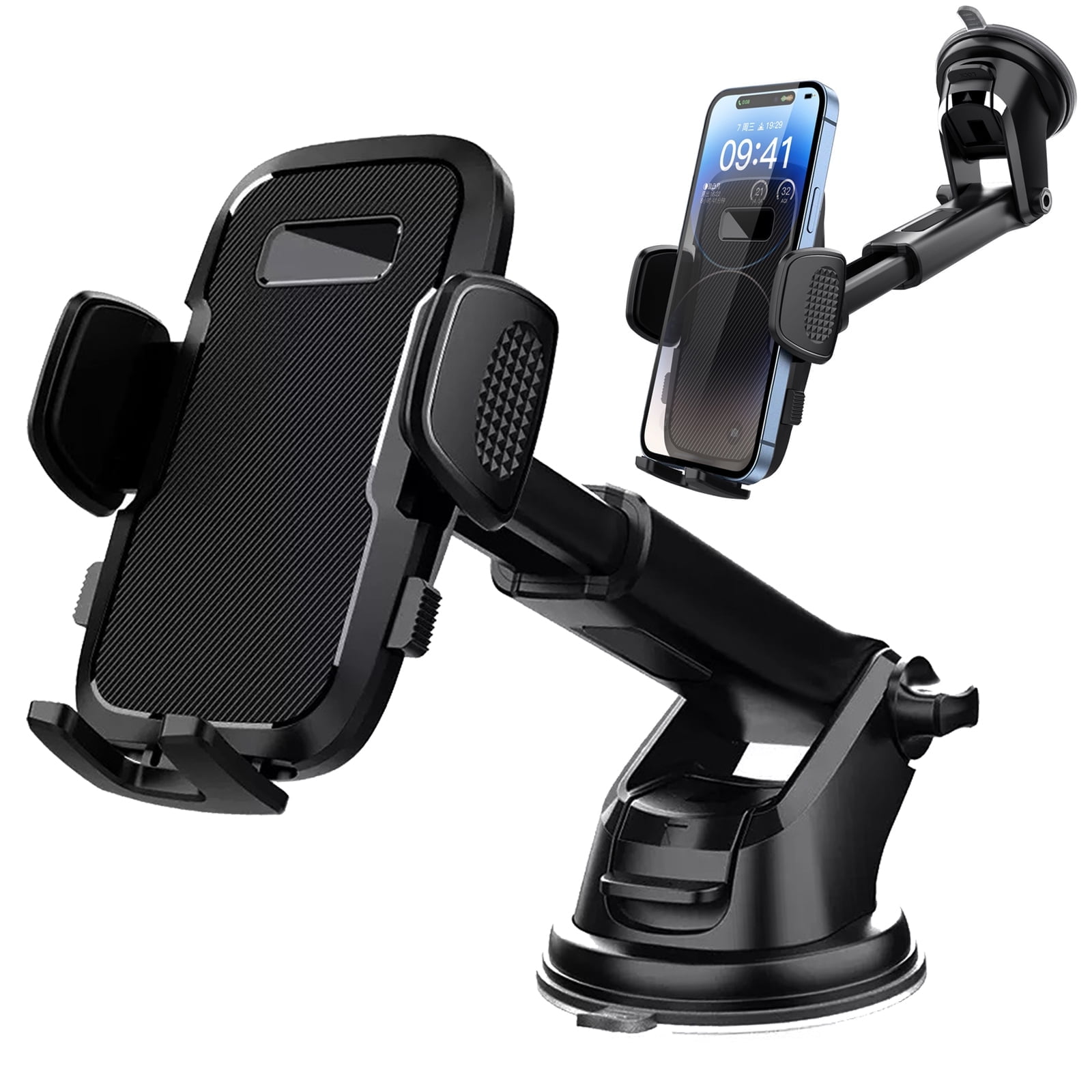 Upgraded 3-in-1 Car Phone Holder – Powerful Vacuum Suction, 360° Adjustable For Dashboard, Vent, Or Windshield 3 thumbnail image