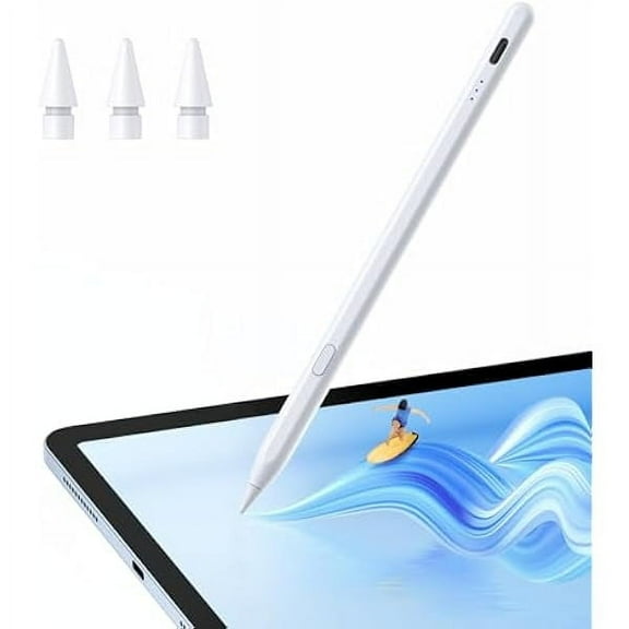 Upgraded Stylus Pen for iPad 2018-2024, USB-C Ultra Fast Charging Pencil, Pixel-Perfect Tilt Sensitivity for iPad 10th/9/8/7/6, iPad Mini 7/6/5, iPad Air M2/5/4/3, iPad Pro M4 13"/12.9/11