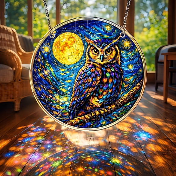 Upgraded Sun Catchers Indoor Window, Acrylic Rainbow Suncatcher Window Hanging Decoration for Living Room Bedroom Summer Home Balcony Ornaments Decoration 8" I