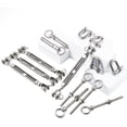 thumbnail image 1 of Upgraded Sun Shade Sail Hardware Kit with M8 Adjustable Turnbuckle&Threaded Eyebolts,Heavy Duty 304 Stainless Steel Hardware for Triangle Rectangle Shade Sails Outdoor Installation,14Pcs B, 1 of 5