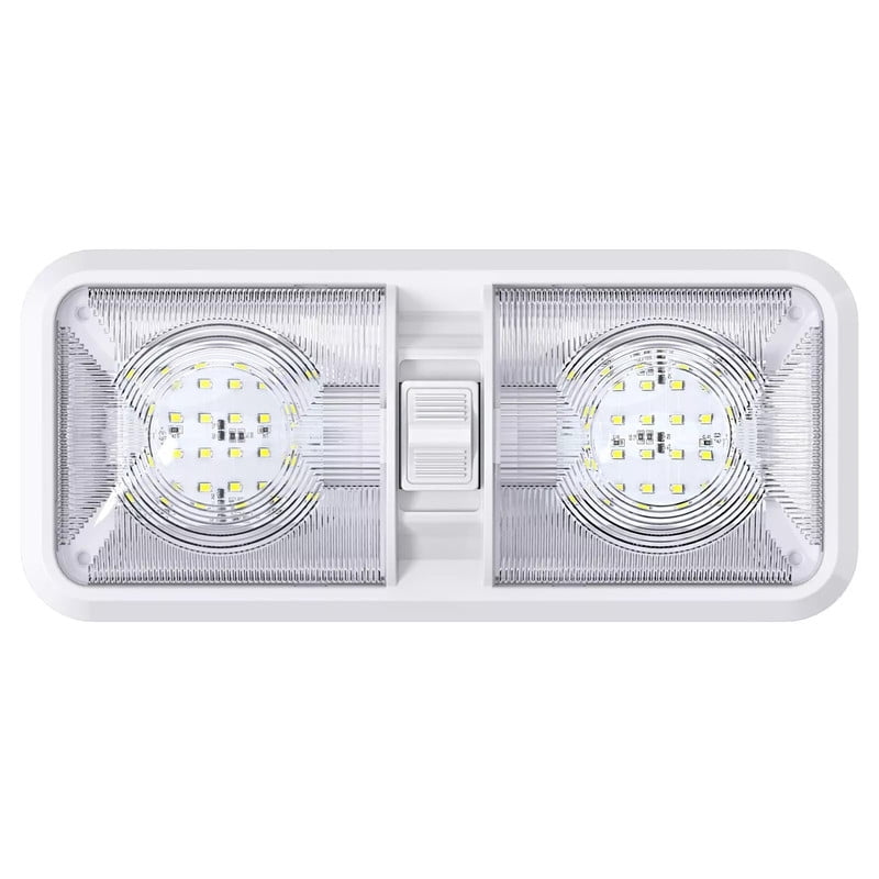 Upgraded Super Bright DC 12V Led RV Ceiling Double Dome Light RV ...