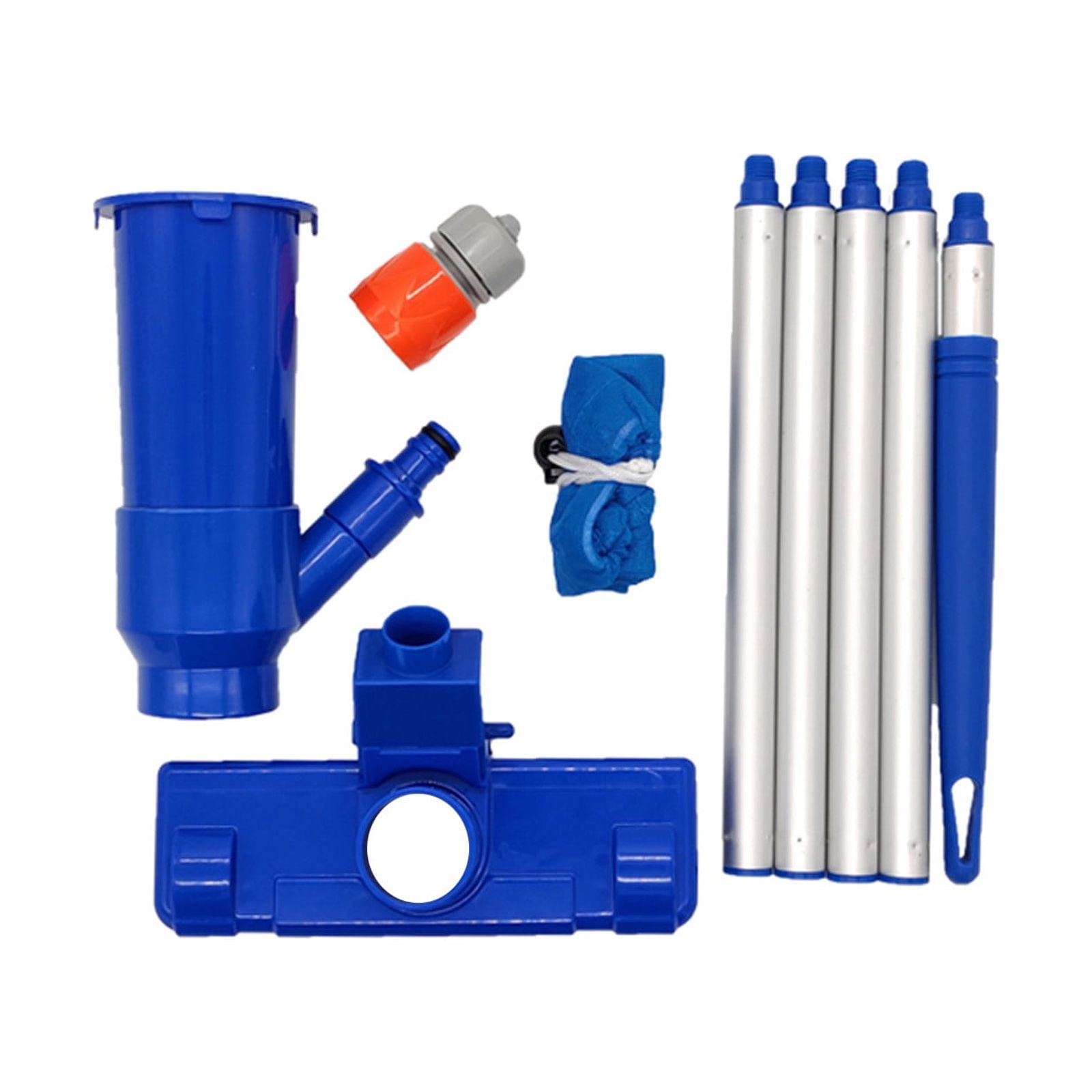 Upgraded Swimming Pool Spa Jet Vacuum Cleaner with Brush & 56" Pole,for Above Ground/Inflatable