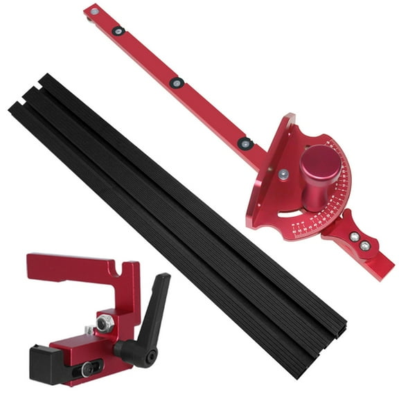 Upgraded Table Saw Miter Gauge Fence Kit Universal Router Angle Gauge with Fast Accurate Fixed angle Gear Shifting Hole