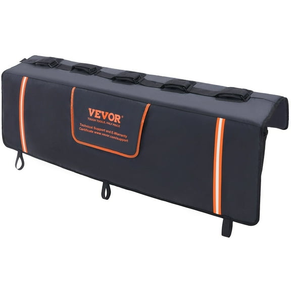 Upgraded Tailgate Pad for Bikes - 5-Bike Capacity, Durable Groove Design, Reflective Safety Strips, Mid-Size Truck Compatible