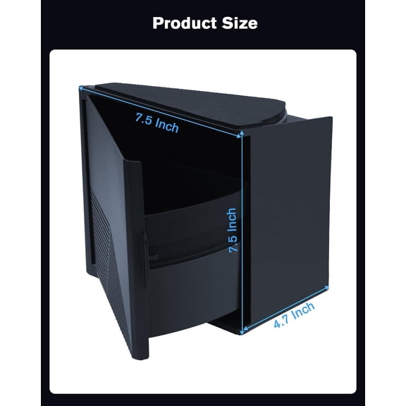 Upgraded For Tesla Cybertruck 2PCS Door Built-in Hidden Storage Organizer, Full Surround Design Protect Interior, Magnetic Swing Open Lid, Mini Car Door Garbage Can - Premium Texture & ABS Material