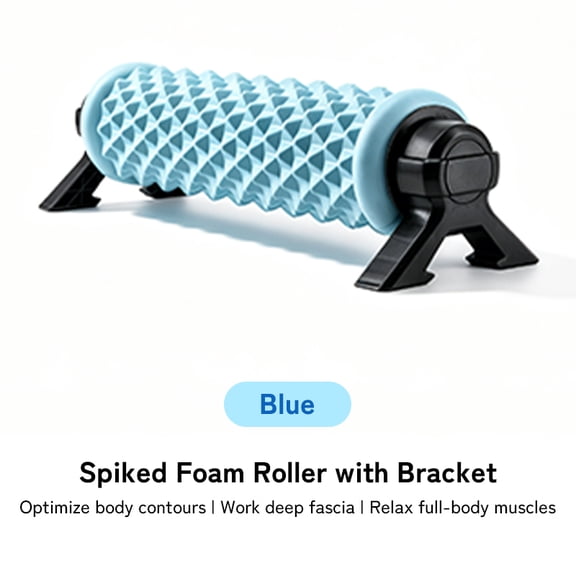 Upgraded Textured Foam Roller with Stand, Anti-Slip Fitness Roller for Back, Legs and Full Body Stretching, Home Gym Exercise Accessory