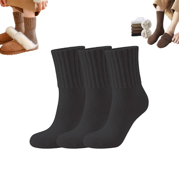 Upgraded Thickened Winter Boot Socks,Hiking Cozy Thermal Crew Boot Socks for Winter ,Pairs Thick Cushion Warm Winter Socks, Cozy Mid-Calf Warm Socks for Cold Weather