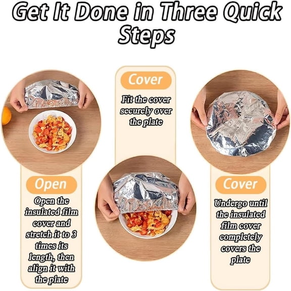 Upgraded Thicker Reusable Aluminum Foil, Heavy Duty Cut Resistant Wrap for Any Cutlery, 11 Inch Diameter or Less, Kitchen Reusable Foil