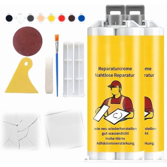 Upgraded Tile Repair Kit for DIY, 2026 New Tile Crack Repair Kit, Multifunctional Stone Crack Repair Kit for Kitchen Bathroom Balcony, Professional Grout Repair for Homeowners