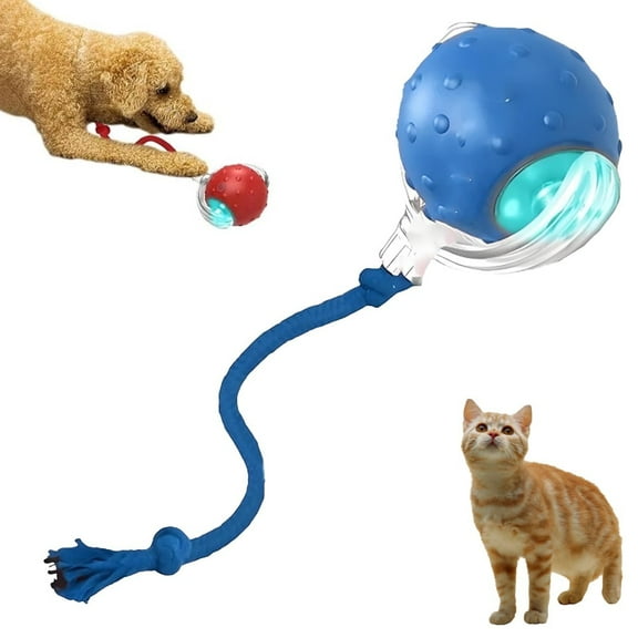 Upgraded Interactive Dog Toy Ball, 360° Smart Automatic Rolling Electric Cat Toys with Motion for Indoor Pet Exercise, a Fun At Home Red Fetch Toy for Zoomies and Pounce Pal Play