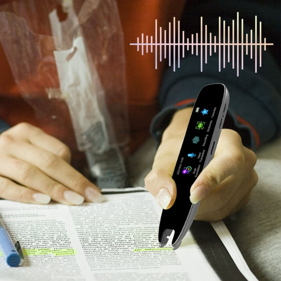Upgraded Translation Scanning Pen Record Black Scan Reader Pen Dictionary Pen Scanning Smart Scanner Translator Device for Language Learners Read Business Travel 112 Language… (Gray)