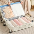 thumbnail image 1 of Upgraded Travel Compression Bags, Roll Up Space Saver Bags ,No Vacuum Needed Packing for Luggage, Suitcase, Backpack, Travel Essentials, Cream 11"X15" C, 1 of 6