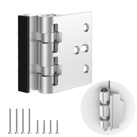 Treasem Flip Lock for Doors, Withstands 1200 lbs Force, 3inch, Aluminium Alloy, Silver, Suitable for Inward Swinging Doors, for Home Security, Door Reinforcement, Kids Safety