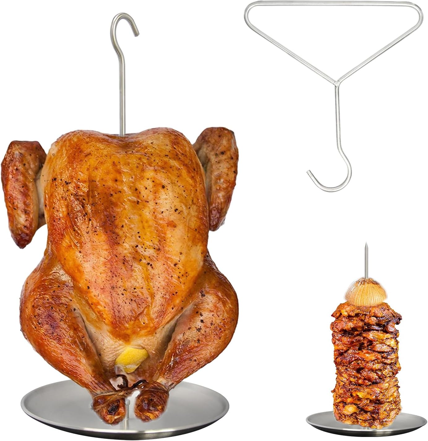Upgraded Turkey Fryer Stand Kit and Vertical Skewer Set, Thanksgiving ...