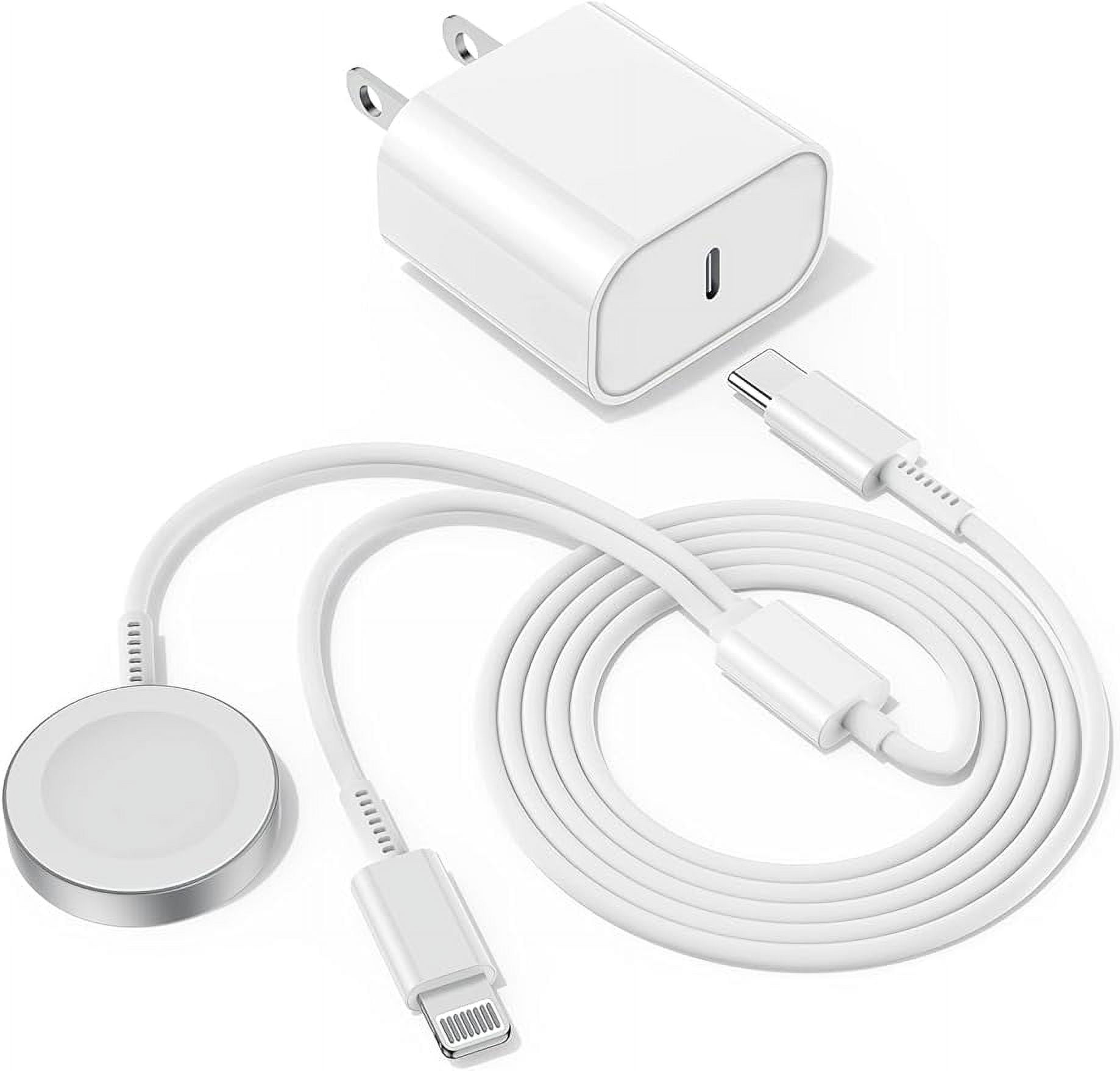 Upgraded USB C Charger for Apple Watch, 2 in 1 iPhone and iWatch Magnetic  Fast Charging Cable 6FT with USB-C Wall Charger, Compatible with Apple Watch  Series 8/7/6/SE/5/4, iPhone 14/13/12/11 