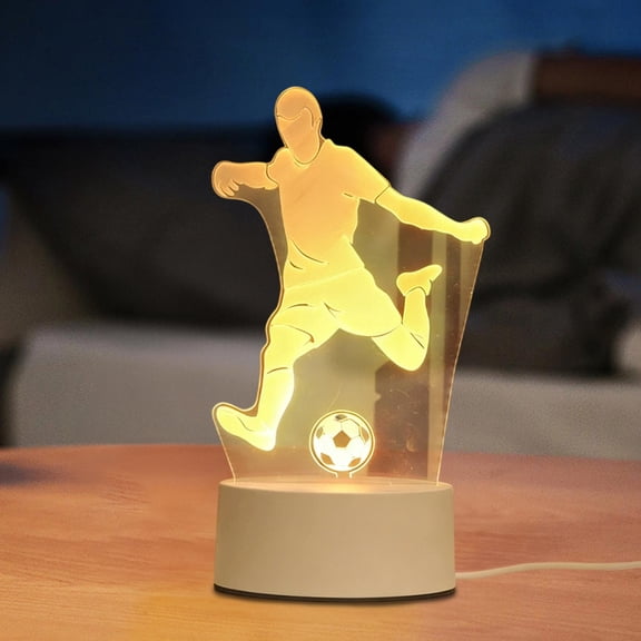 Upgraded USB Touch Three-Color Night Light LED Desk Lamp Soccer-Themed Ambient Light H