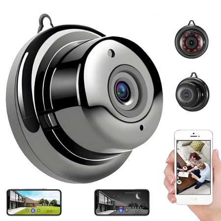Upgraded Ultra-Invisible No-Plug Camera, 1080P WiFi Mini Hidden Camera with Two-Way Audio, 170° Wide Angle, Long Battery Life, No-Drill Wireless Indoor Security Camera for Pet, Home, Office