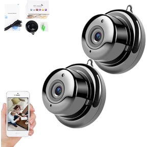 Upgraded Ultra-Invisible No-Plug Camera, Invisible Mini Spy Camera Wireless, Mini Hidden Camera, HD 1080p, Wireless Indoor Security Camera for Pet/Baby/Nanny (2pcs)