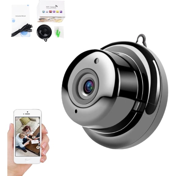 Upgraded Ultra-Invisible No-Plug Camera, Invisible Mini Spy Camera Wireless, Mini Hidden Camera, HD 1080p, Wireless Indoor Security Camera for Pet/Baby/Nanny (1pcs)