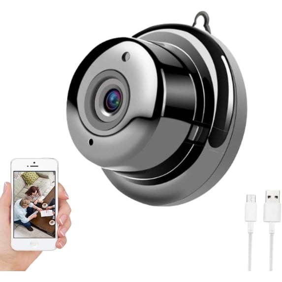 Upgraded Ultra-Invisible No-Plug Camera, Invisible Mini Spy Camera Wireless, Mini Hidden Camera, Wireless Indoor Security Camera for Pet Baby Nanny (1PC)