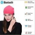 thumbnail image 1 of Upgraded Unisex Knit Bluetooth Beanie Hat Headphones V4.2 Unique Christmas Tech Gifts for Men/Dad/Women/Mom/Teen Boys/Girls Stocking Stuffer w/Built-in Stereo Speakers (Red), 1 of 4