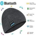 thumbnail image 1 of Upgraded Unisex Knit Bluetooth Beanie Hat Headphones V4.2 Unique Christmas Tech Gifts for Men/Dad/Women/Mom/Teen Boys/Girls Stocking Stuffer w/Built-in Stereo Speakers(Dark Grey), 1 of 6
