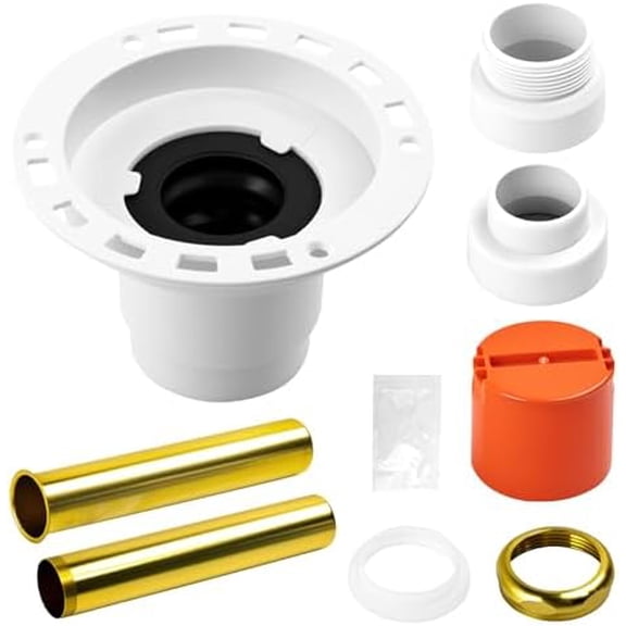 Upgraded Universal Freestanding Tub Drain Rough-in Kit, Bathtub Drain Kit with Brass Tailpipe and PVC Adapter, Compatible with Free Standing Bathtubs, Copper Bathtub and Floor Mounted Bathtub