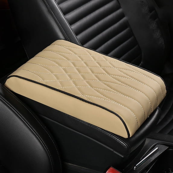 Upgraded Universal Style Memory Cotton Car Armrest Box Pad, Leather Car Armrest Cushion Center Console Cover Pad, Universal Vehicle Seat Box Cushion