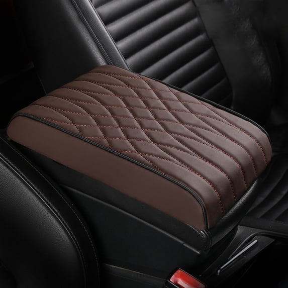 Upgraded Universal Style Memory Cotton Car Armrest Box Pad, Leather Car Armrest Cushion Center Console Cover Pad, Universal Vehicle Seat Box Cushion