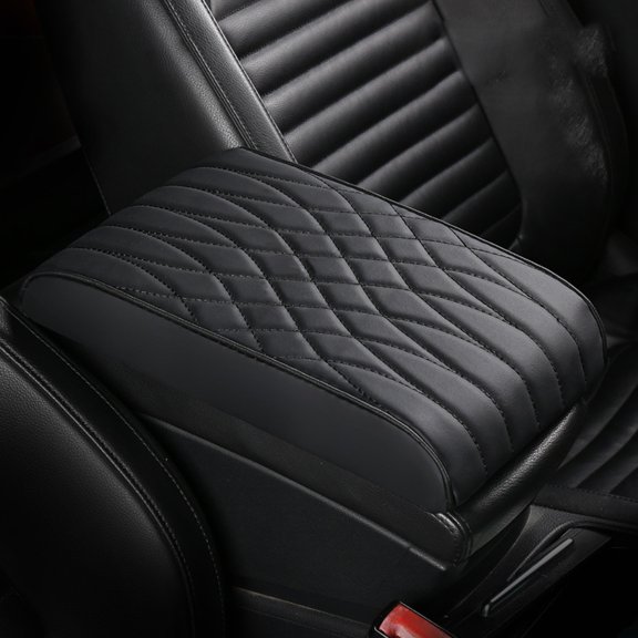 Upgraded Universal Style Memory Cotton Car Armrest Box Pad, Leather Car Armrest Cushion Center Console Cover Pad, Universal Vehicle Seat Box Cushion
