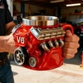 thumbnail image 1 of Upgraded V8 Engine Resin With Inner Liner Mug And Personalized Mechanical Engine Punk Stainless Steel Cup A, 1 of 8