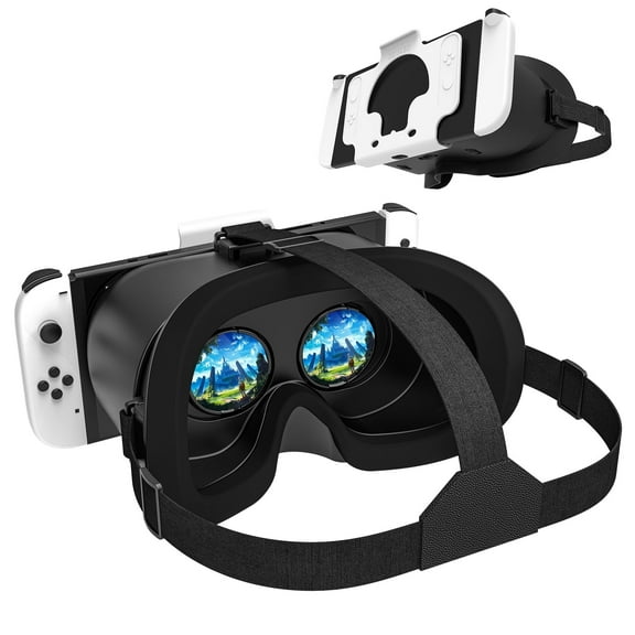 Upgraded VR Headset for Nintendo Switch & OLED Model, Virtual Reality Glasses with Adjustable HD Lenses & Comfortable Head Strap, 3D Goggles for Switch OLED VR Games, Cool Kids Stuff for Boys & Girls