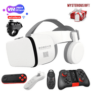 Upgraded Version 2024 Virtual Reality 3D VR Headset Smart Glasses, with Wireless Remote Control, VR Glasses for IMAX Movies & Play Games, Compatible for Android & iOS System, with Mystery luckly Gift