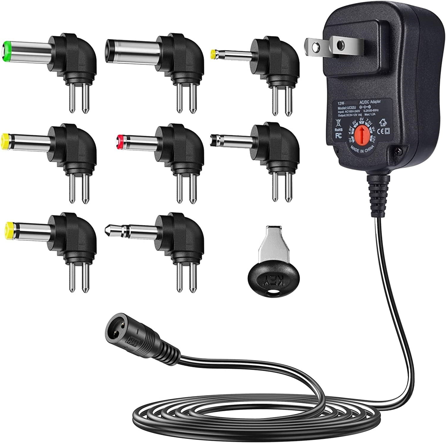 YZUBAOIL Universal AC/DC Adapter, 30W Switching Power Supply, 3V-12V ...