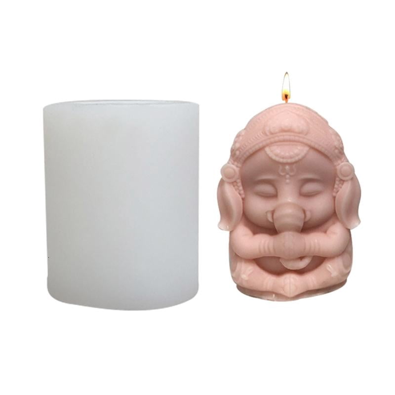 Statue Mold Ganesh- Candle Mold Wax Melt Mould Ganesa Silicone Mold for Candle