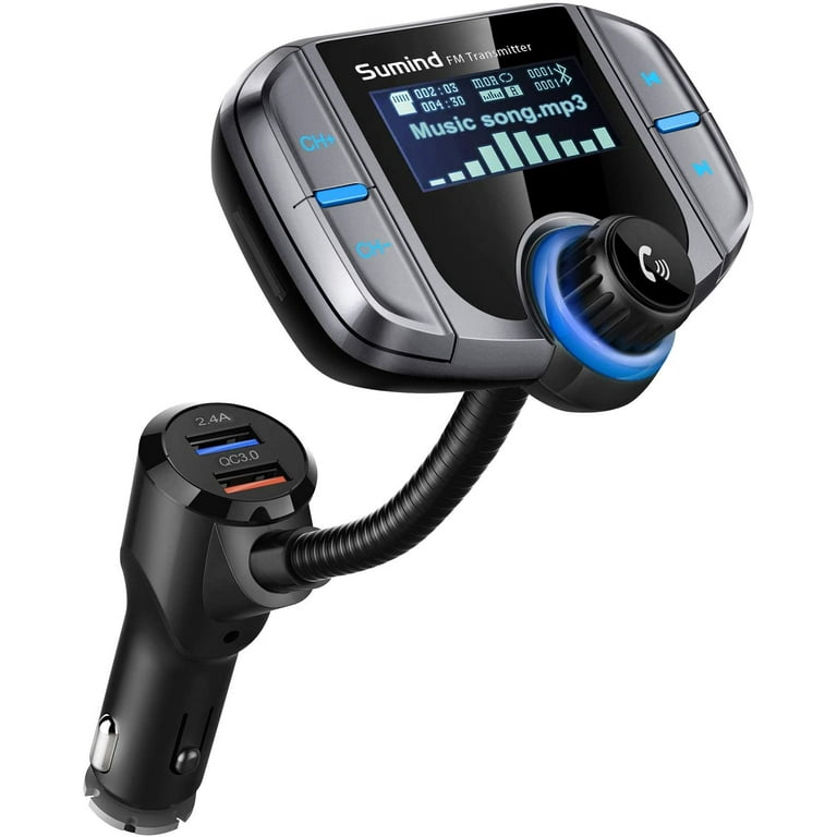 Sumind Car Bluetooth Wireless FM Transmitter Walmart