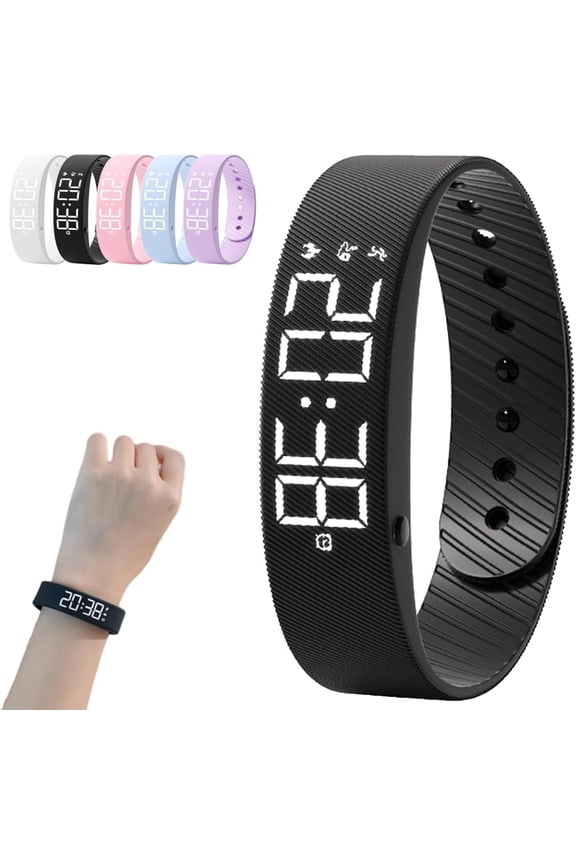 Upgraded Vibration Alarm Band, Waterproof Original Wake Up Alarm Band for Deep Sleeper, Magnetic Charging Smart Wake-Up Wristbands, Step Counter&Timer, Adjustable Comfortable Fit