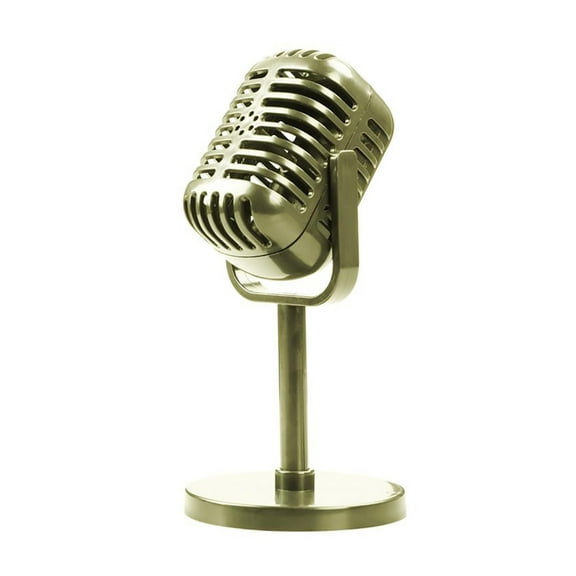 Upgraded Vintage Microphone Props Model Retro Microphone Stage Table Decoration