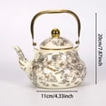 thumbnail image 1 of Upgraded Vintage Style Enameled Tea Kettle Steel Teapot With Floral Colorful Porcelain Enamel Tea Kettle For Stovetop Use Home Kitchen Decor Rustic Country Style M, 1 of 2