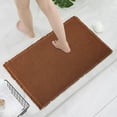 thumbnail image 1 of Upgraded Waffle Bath Mat, Super Absorbent Non Slip Bath Mats for Bathroom Floor, Machine Washable Bathroom Rugs with Tassels, Rubber Backed Bathroom Mats, Coffee, 1 of 12