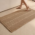 thumbnail image 1 of BULULOM Bathroom Rugs，Herringbone Waffle Bath Mat Non Slip Washable Super Absorbent Quick Dry, Farmhouse Bathroom Decor 24"*48" Khaki, 1 of 11