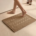 thumbnail image 1 of BULULOM Bathroom Rugs，Herringbone Boho Small Waffle Bath Mat, Non Slip Washable Super Absorbent Quick Dry, Farmhouse Bathroom Decor 16"*24" Khaki, 1 of 11