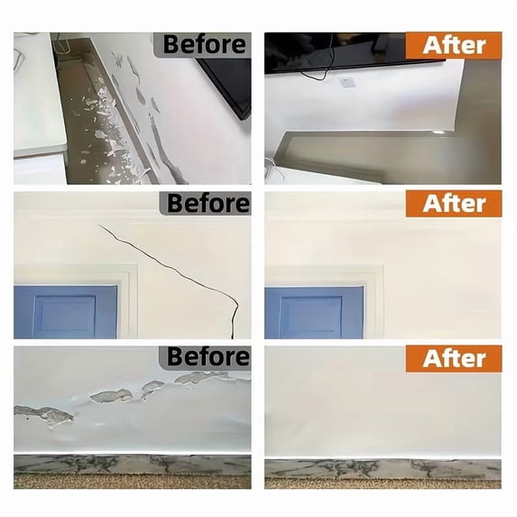 Upgraded Wall Repair Paste - 200g Wall Mending Agent With Scraper And Solution For Cracks Holes Peeling And Stains On Walls And Ceilings Y